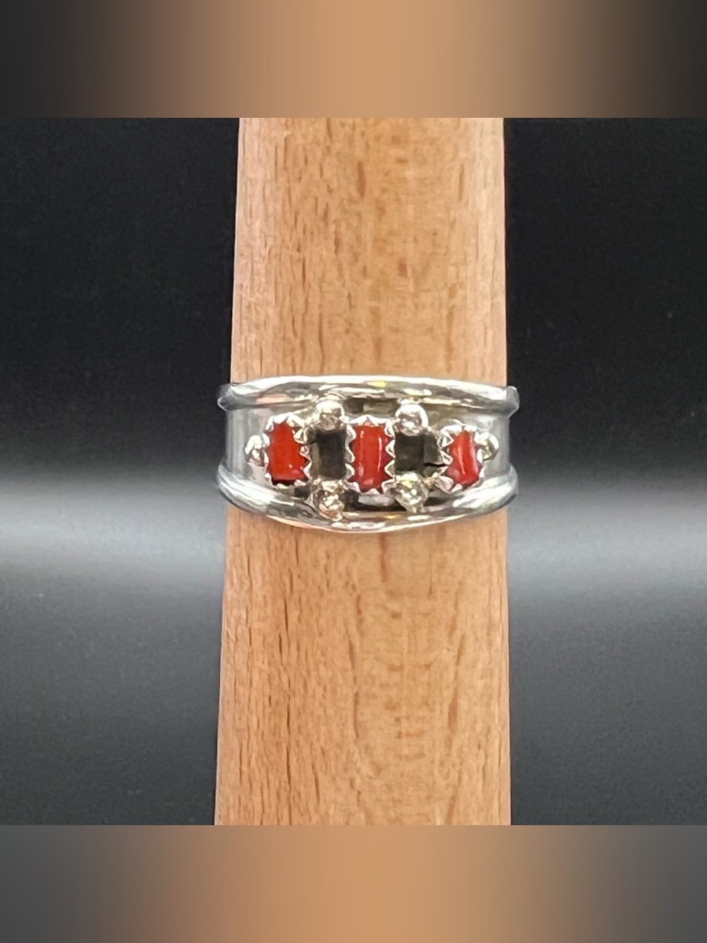 Native American Coral Ring